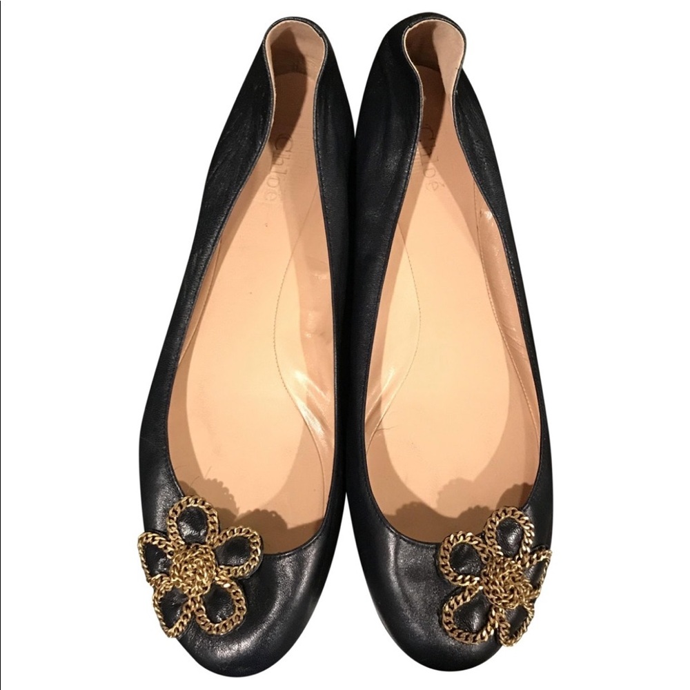 🛍SOLD🛍Chloé Chain Flower Flats • 41